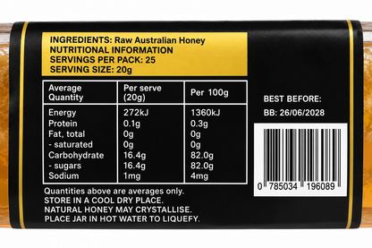 Raw Australian Honeycomb with Honey – 400g & 500g 🍯