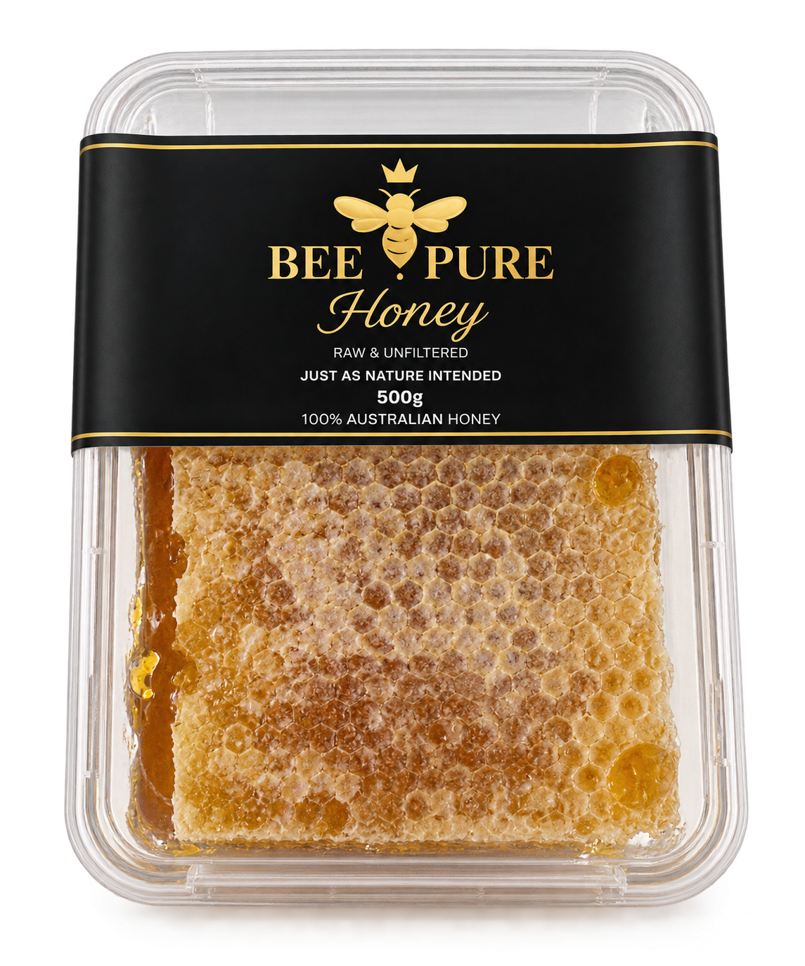 Raw Australian Honeycomb with Honey – 400g & 500g 🍯