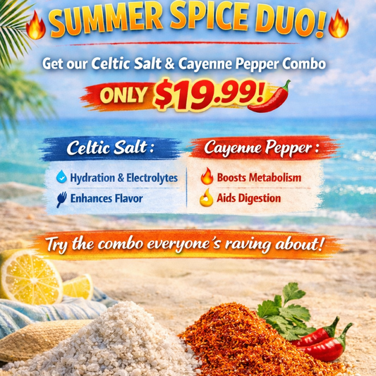 🔥 Premium Celtic Sea Salt & Organic Cayenne Pepper Duo