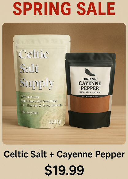 🔥 Premium Celtic Sea Salt & Organic Cayenne Pepper Duo